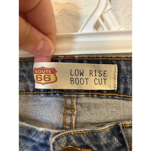 Vintage Route 66 Low Rise Bootcut Jeans Blue Denim 30” Inseam - Picture 4 of 8